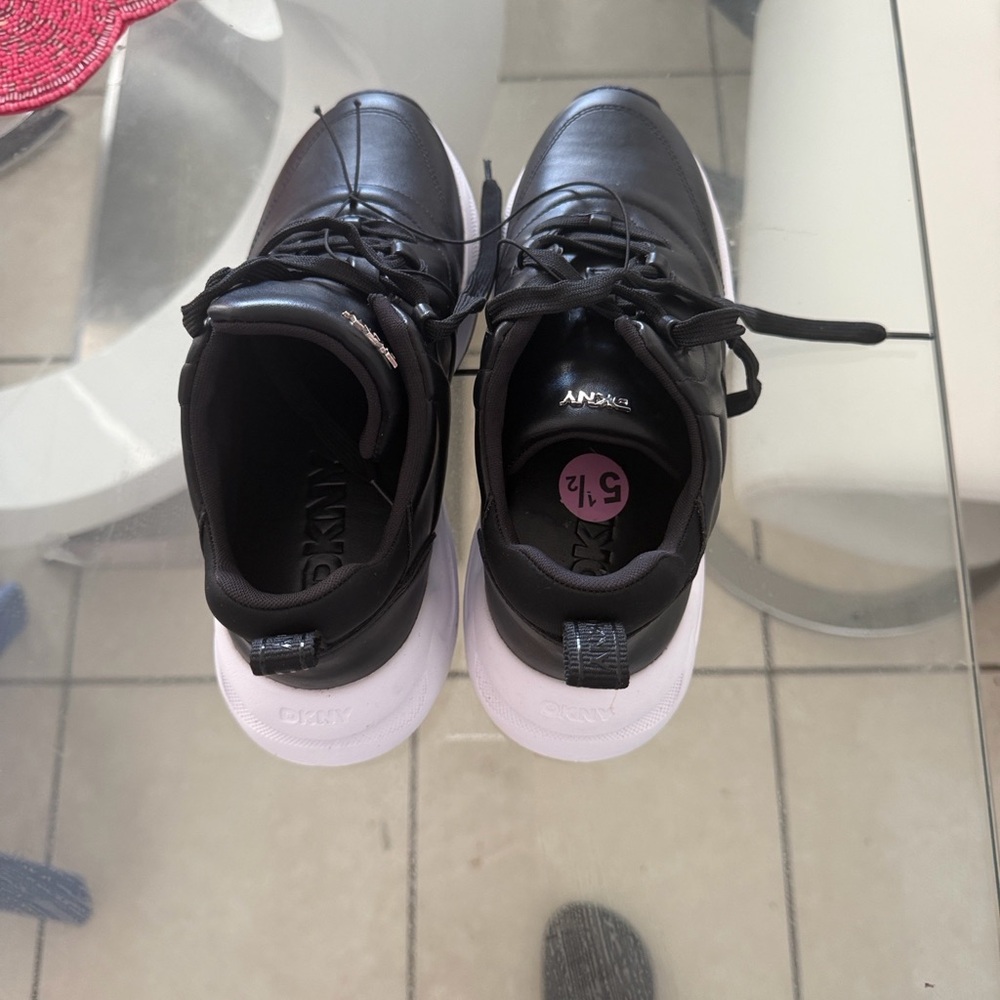 DKNY Black and White Athletic Shoes